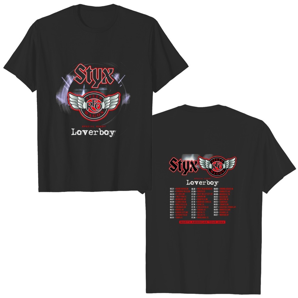 Styx World Tour 2022 Unisex Shirt 2 Sided T Shirt